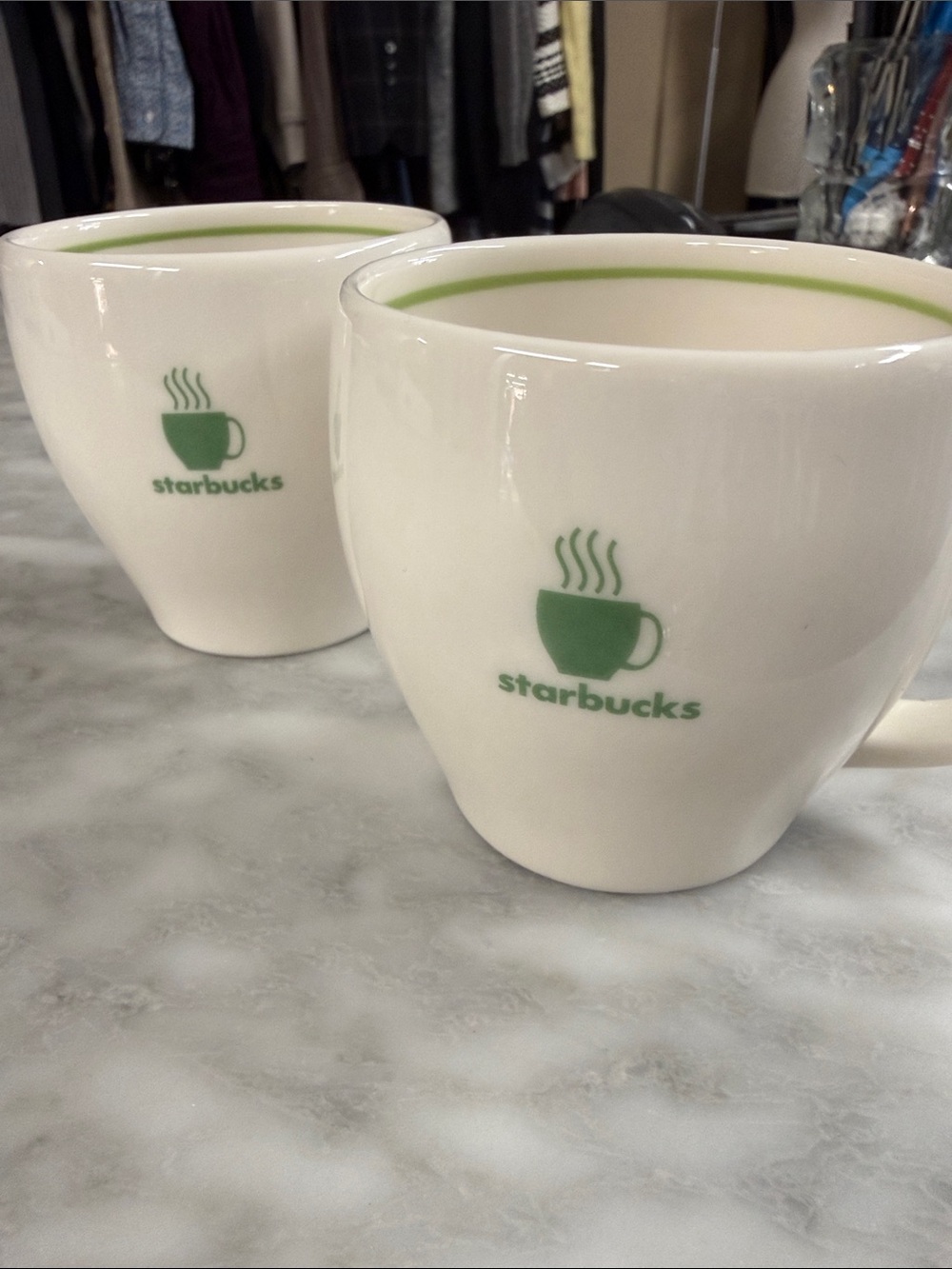 Set of Two Starbucks Barista Espresso Shot Cup Mugs Vintage 2003